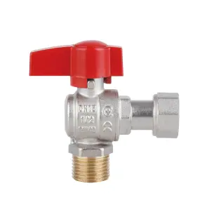 Кран шаровой Thermo Alliance Standart 1/2"ВЗ угловой, PN40, с накидной гайкой TAS224W15 №19