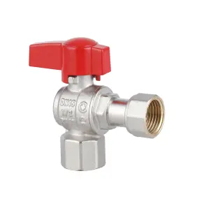 Кран кульовий Thermo Alliance Standart 1/2"ВВ кутовий, PN40, з накидною гайкою TAS223W15 №11