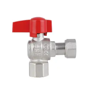 Кран кульовий Thermo Alliance Standart 1/2"ВВ кутовий, PN40, з накидною гайкою TAS223W15 №19