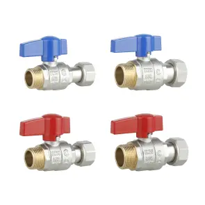 Комплект прямых кранов Thermo Alliance Standart 1/2"ВН-3/4"ВН с накидной гайкой для подключения котла TAS262RBW1520 №1