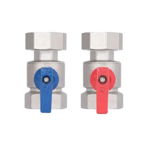 Комплект кранов шаровых Thermo Alliance Standart 1"ВВ прямой с накидной гайкой TAS262RBW25 №15