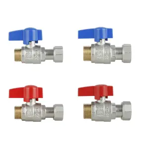 Комплект прямых кранов Thermo Alliance Standart 1/2"ВН-3/4"ВН с накидной гайкой для подключения котла TAS262RBW1520 №13