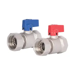 Комплект кранов шаровых Thermo Alliance Standart 1"ВВ прямой с накидной гайкой TAS262RBW25 №17