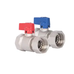 Комплект кранов шаровых Thermo Alliance Standart 1"ВВ прямой с накидной гайкой TAS262RBW25 №18