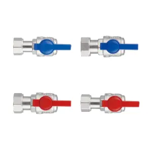 Комплект угловых кранов Thermo Alliance Standart 1/2"ВН-3/4"ВН с накидной гайкой для подключения котла TAS225RBW1520 №7