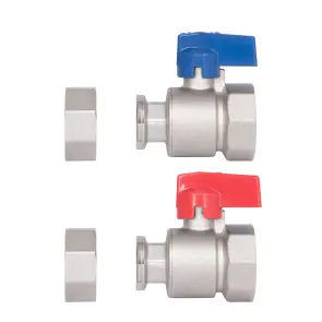 Комплект кранов шаровых Thermo Alliance Standart 1"ВВ прямой с накидной гайкой TAS262RBW25 №24