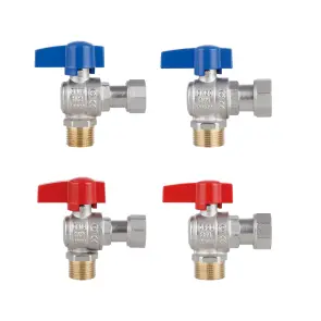 Комплект угловых кранов Thermo Alliance Standart 1/2"ВН-3/4"ВН с накидной гайкой для подключения котла TAS225RBW1520 №9
