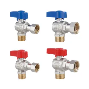 Комплект угловых кранов Thermo Alliance Standart 1/2"ВН-3/4"ВН с накидной гайкой для подключения котла TAS225RBW1520 №18