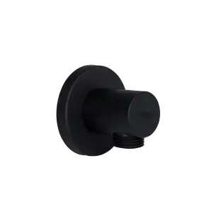 Подключение для шланга Qtap Spojenо округлое QTCRBB030 Black Matt №5