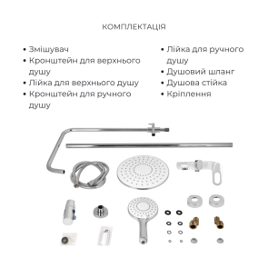 Комплект для душевой Latwa: Душевая кабина LLSC9090SATMIDFR2SET+Душевая система на 3 потребителя LDLAT1030WHI45427 №14