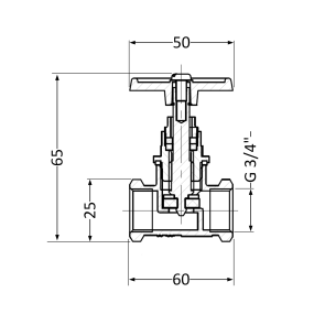 Вентиль латунный SD 20х3/4" ВР (YA) №4