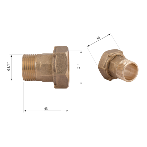 Комплект Thermo Alliance Standart 3/4"З х 1"В для лічильника SD42920 №2