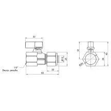 Кран шаровой обжимной Thermo Alliance Forte 16х1/2" ВР SF264W15