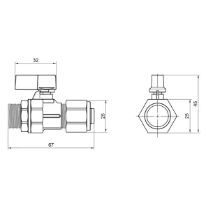 Кран шаровой обжимной Thermo Alliance Forte 16х1/2" ЗР SF262W15 №10