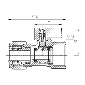 Кран шаровой обжимной Thermo Alliance Forte 20х3/4" ВР SF264W20 №10