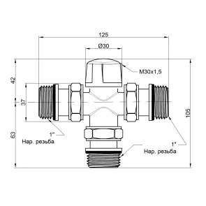 Зонный вентиль Icma 1"х3 №301 №7