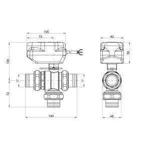 Кран кульовий зонний Icma 1" №343 №7