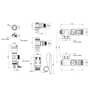 Смесительная группа Thermo Alliance Standart 1'' без байпаса SF006W25 №3