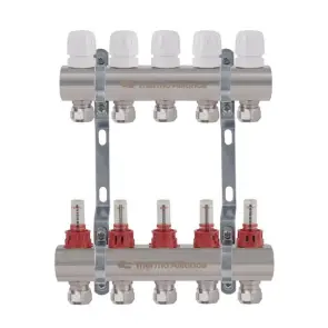 Колектор латунний з витратомірами та євроконусами Thermo Alliance Standart 1" на 5 виходів TAS235W5E №1