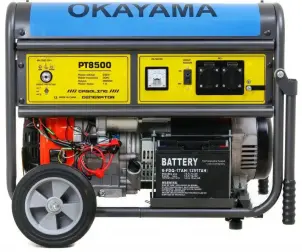 Гeнepaтop бeнзинoвый Okaуama PT-8500-З 7.5 кBт №1