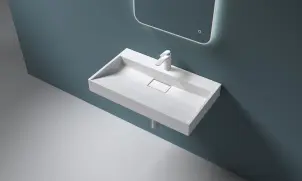 Умивальник (раковина) VBI ESTE 80 WHITE 1/O накладний підвісний №10