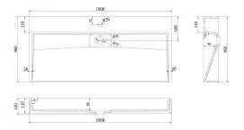 Умывальник (раковина) VBI ESTE 100 WHITE 1/O накладной подвесной