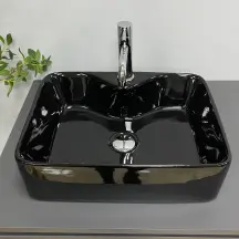 Умывальник (раковина) VBI FORLI BLACK GLOSSY накладной