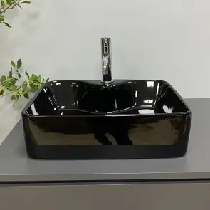 Умывальник (раковина) VBI FORLI BLACK GLOSSY накладной №2