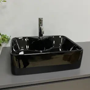 Умывальник (раковина) VBI FORLI BLACK GLOSSY накладной №3