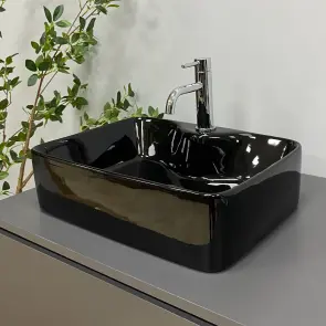 Умывальник (раковина) VBI FORLI BLACK GLOSSY накладной №4