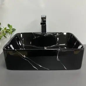 Умивальник (раковина) VBI FORLI BLACK MARMO GLOSSY накладний №4