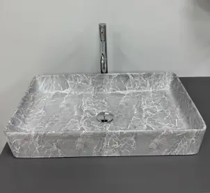 Умивальник (раковина) VBI TRIEST GREY STONE накладний №4