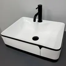 Умивальник (раковина) VBI FORLI BLACK LINED накладний