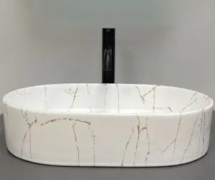 Умывальник (раковина) VBI VERONA 50 GOLD MARMO GLOSSY накладной №1