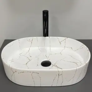 Умывальник (раковина) VBI VERONA 50 GOLD MARMO GLOSSY накладной №4