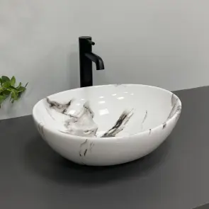 Умивальник (раковина) VBI PARMA CARRARA GLOSSY накладний PARMA CARRARA GLOSSY №4