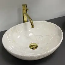 Умивальник (раковина) VBI PARMA LIGHT STONE GLOSSY накладний купити в Києві