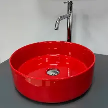 Умывальник (раковина) VBI PRATO RED GLOSSY накладной