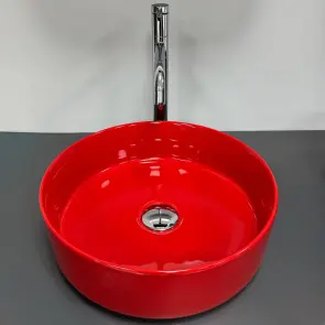 Умивальник (раковина) VBI PRATO RED GLOSSY накладний №2