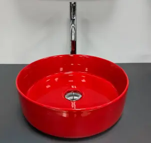 Умивальник (раковина) VBI PRATO RED GLOSSY накладний №3