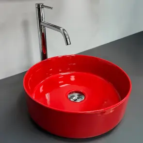 Умивальник (раковина) VBI PRATO RED GLOSSY накладний №6