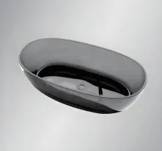 Ванна VBI VESUVIO BLACK 170 x 78 отдельностоящая стеклянная