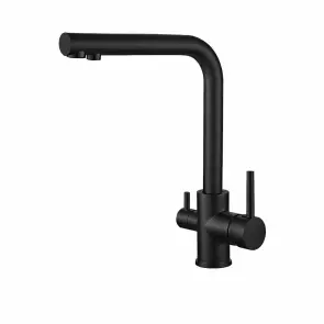 Змішувач для кухні VBI GEMINI BLACK на дві води №1