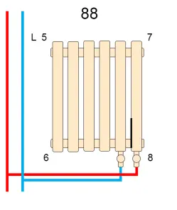 Радиатор Warm Well Column 3 575x560 (Черный RAL 9005M Подкл.низ.) №6