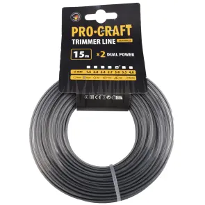 Волосінь з жилою квадрат Procraft 3мм 15м №1