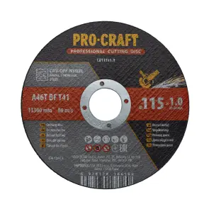 Диск відрізний Procraft CD115x1.0 115 мм 1,0 мм 22,2 мм №1
