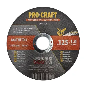 Диск отрезной Procraft CD125x1.0 125 мм 1,0 мм 22,2 мм №1