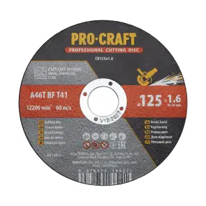 Диск відрізний Procraft CD125x1.6 125 мм 1,6 мм 22,2 мм №1