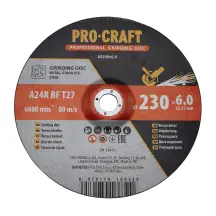 Диск зачистной Procraft GD230x6.0 230 мм 6,0 мм 22,2 мм