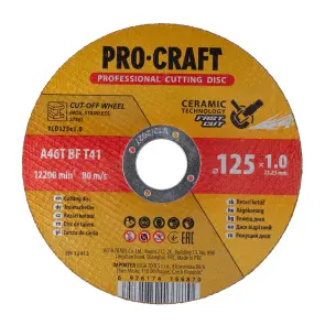 Диск відрізний керамічний Procraft YCD125x1.0 125 мм 1,0 мм 22,2 мм №1